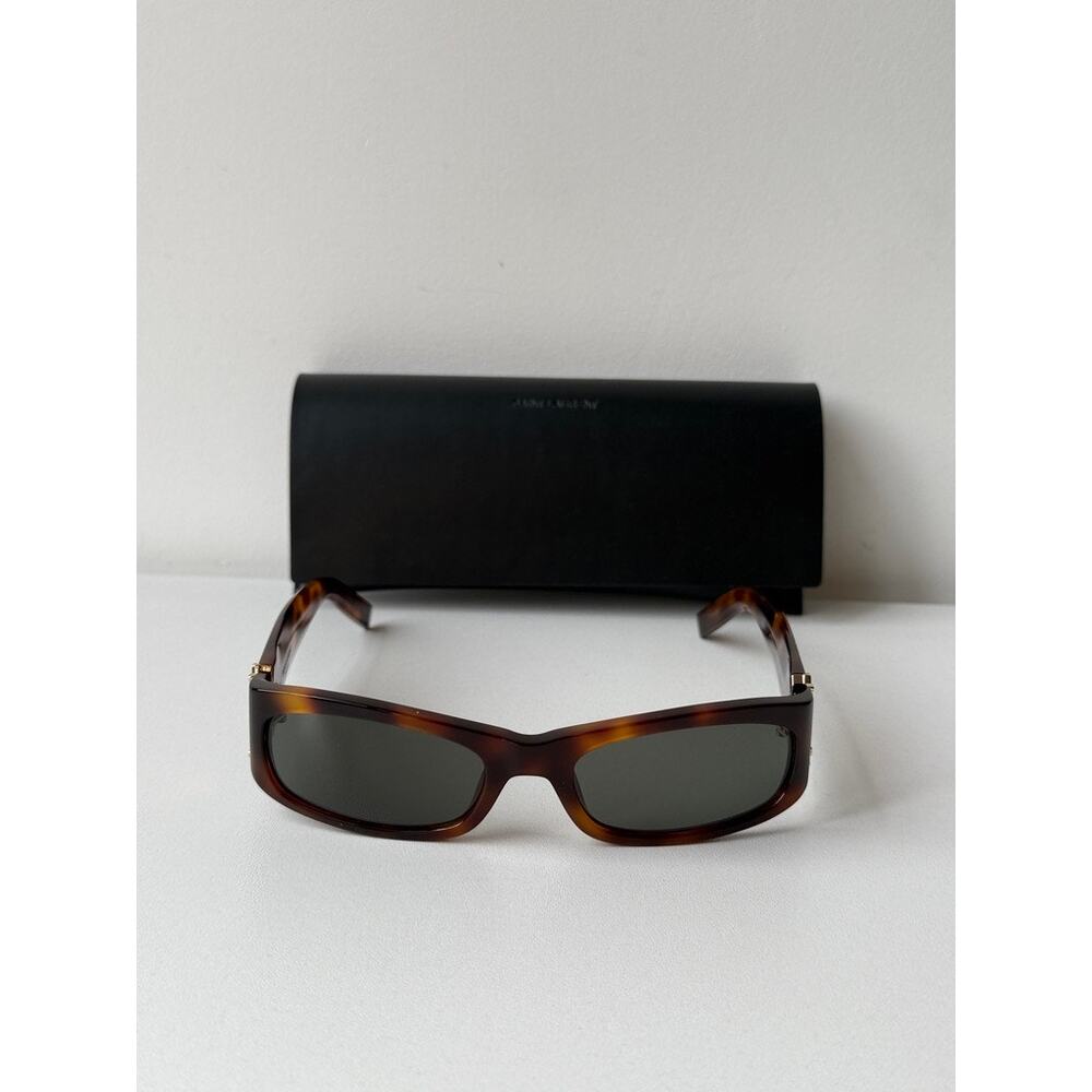 NEW Saint Laurent SL M152 Brown Slim Unisex Sunglasses $580 - Picture 3 of 6